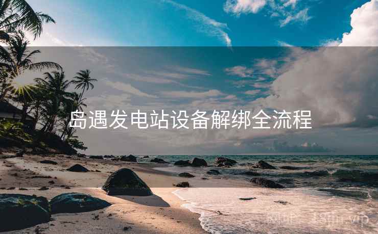岛遇发电站设备解绑全流程