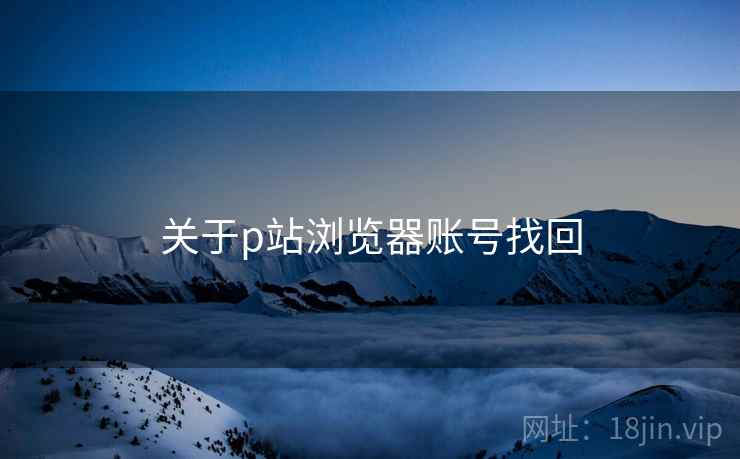 关于p站浏览器账号找回