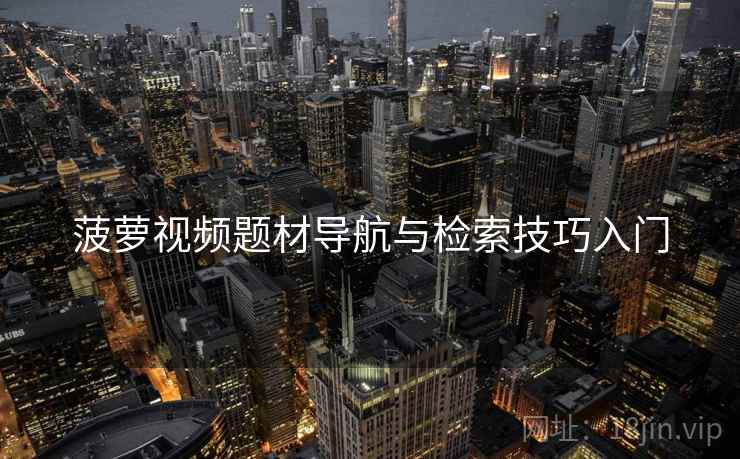 菠萝视频题材导航与检索技巧入门