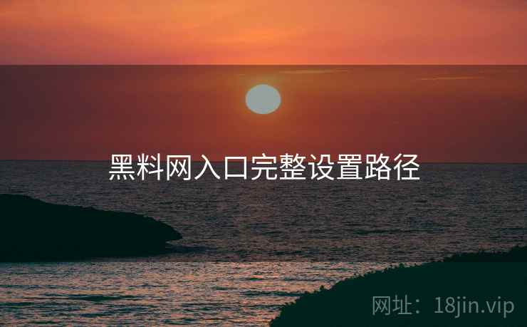 黑料网入口完整设置路径