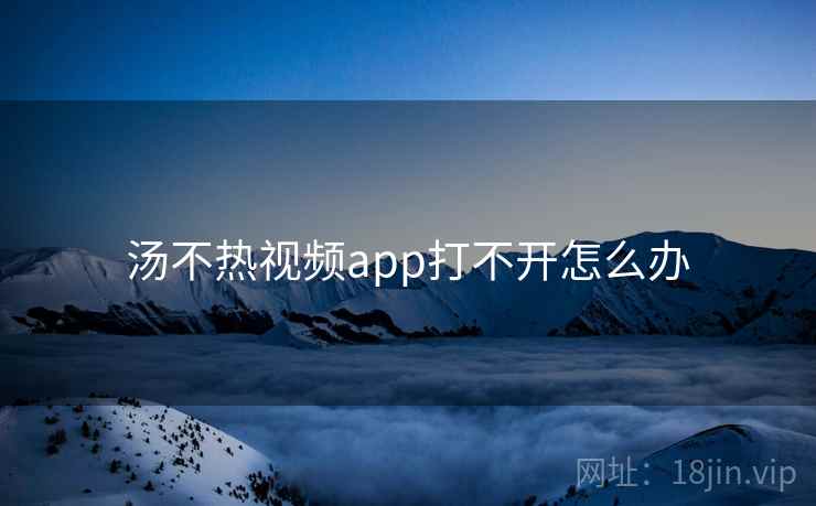 汤不热视频app打不开怎么办