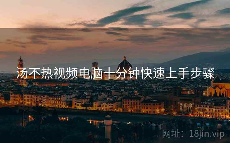 汤不热视频电脑十分钟快速上手步骤